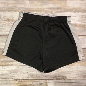 Justice black running shorts